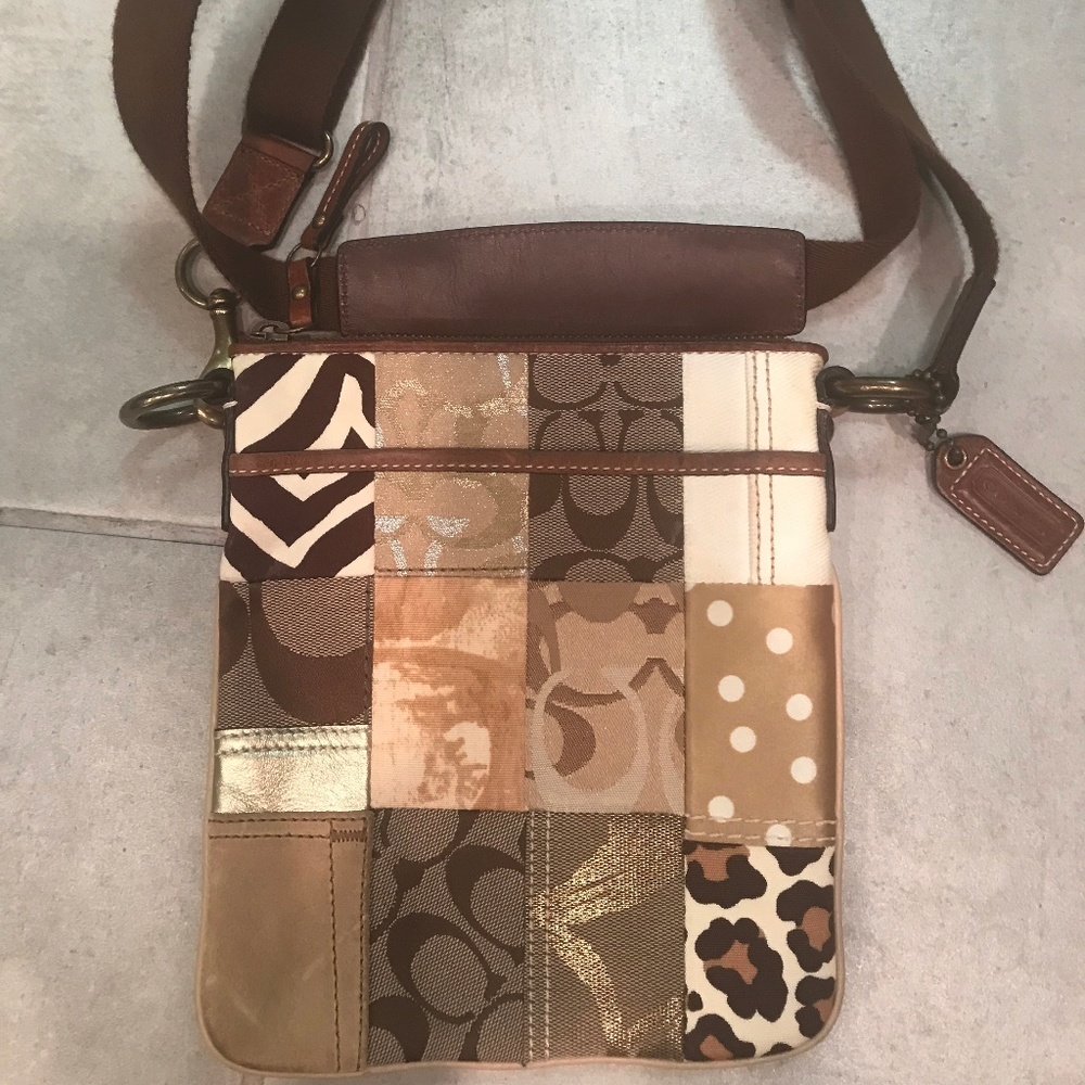 Coach 10818 Crossbody Gold Patchwork Bag